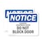 Signmission Elevator Equipment Room Do Not Block Door, 14 in W x Rectangle, Vinyl Decal OS-2PACK-NS-D-1014-L-11721 - alternate 1